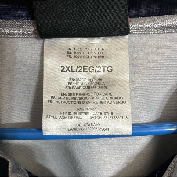 Men’s AND1 Full Zip Basketball Track Jacket Size 2XL  Navy Blue & Gray - Picture 5 of 8